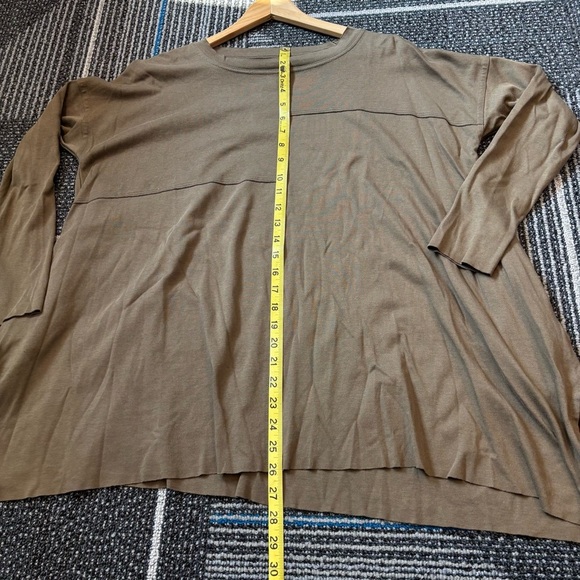 Planet by Lauren G Top Long Sleeve Tunic Lagenlook One Size Pima Cotton pockets - Picture 9 of 11